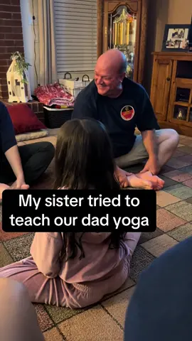 How did he do?😂 #funny #funnyvideos #creatorsearchinsights #yoga #dad #grandpa #fyp 
