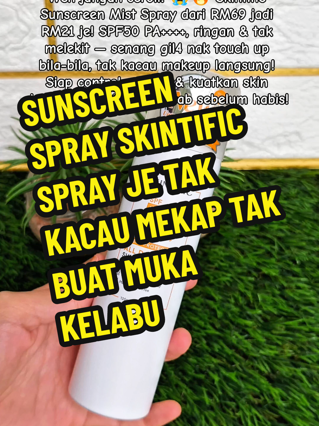 Replying to @fareha_scraf3   #SunscreenBestie  #SkincareMurahBerbaloi  #SunscreenViral  #KulitGlowingTanpaMekap  #SprayJeCantik  #skintificmy 