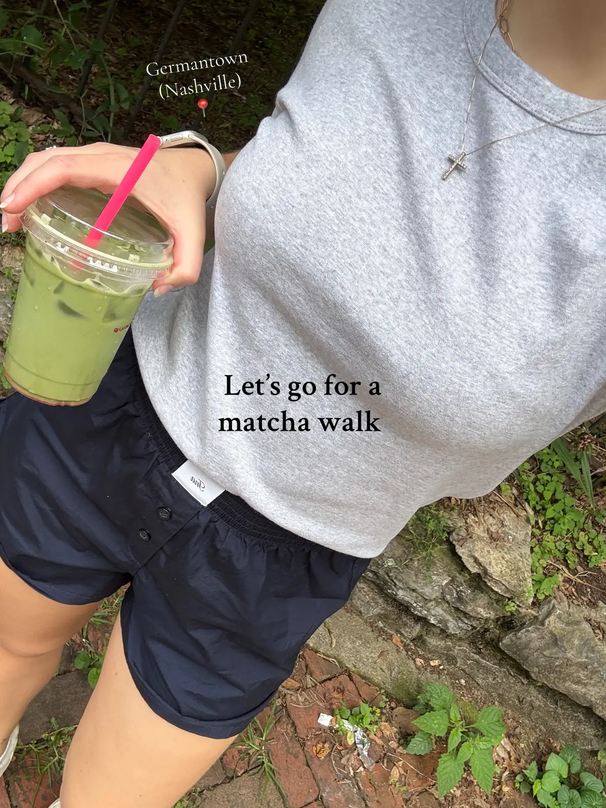 #matcha #walk #walkfitcheck #strawberrymatcha #tna #aritzia #germantown #nashville 