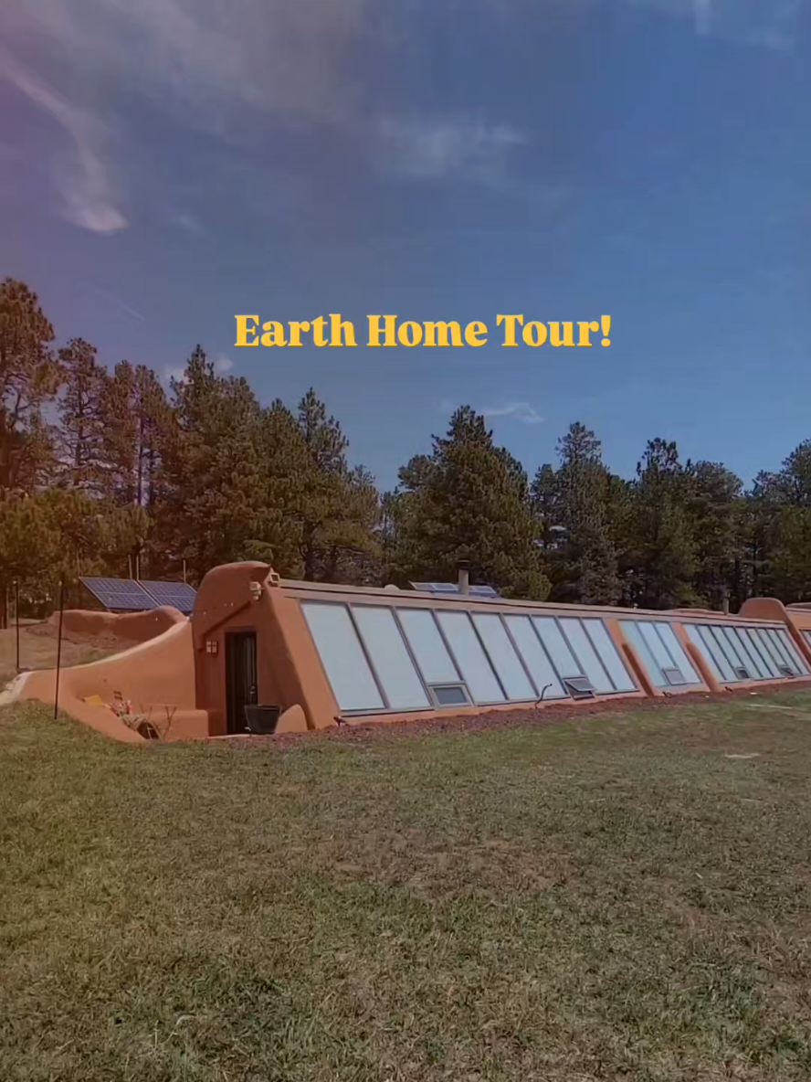 a little room by room tour for more details. 🤗♥️ Every room is magical and I couldn't pick a fav. 🥹🌎🌱✨🌷 #earthship #earthshiptiktok #earthshiphouse #retro #interiordesign #plantsoftiktok #plantsmakepeoplehappy #plantmom