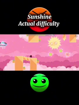Sunshine actual difficulty #geometrydash #gd #sunshine 