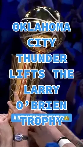 THE LARRY O'BRIEN TROPHY BELONGS TO OKC!⚡️ #NBA #nbaonsn #oklahomacitythunder #okc #thunder #NBAFinals #basketballtiktoks 