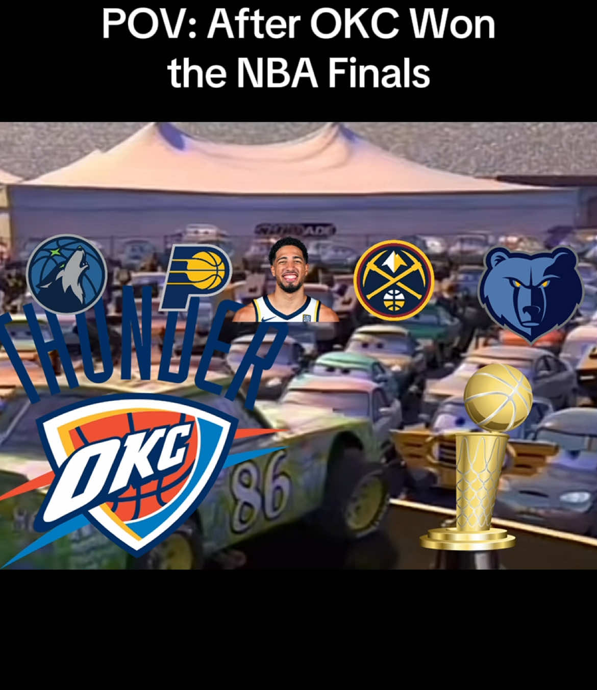 Feel bad for Haliburton and the Pacers|#fypシ #tiktok #viral #sports #nbafinals #fyp #abc #basketball #baseball #football #game7 #okcthunder #NBA #blowthisup #pacers #nuggets #grizzlies #wolves #tyresehaliburton #cars #meme 