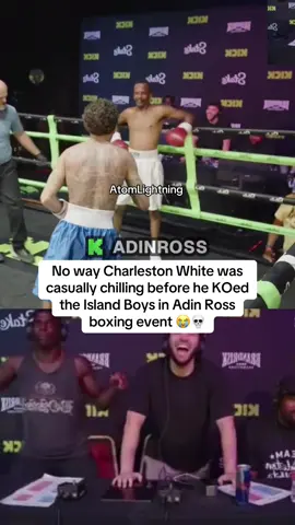 No way Charleston White was casually chilling before he KOed the Island Boys in Adin Ross boxing event 😭💀 #adinross #charlestonwhite #islandboys @adin 
