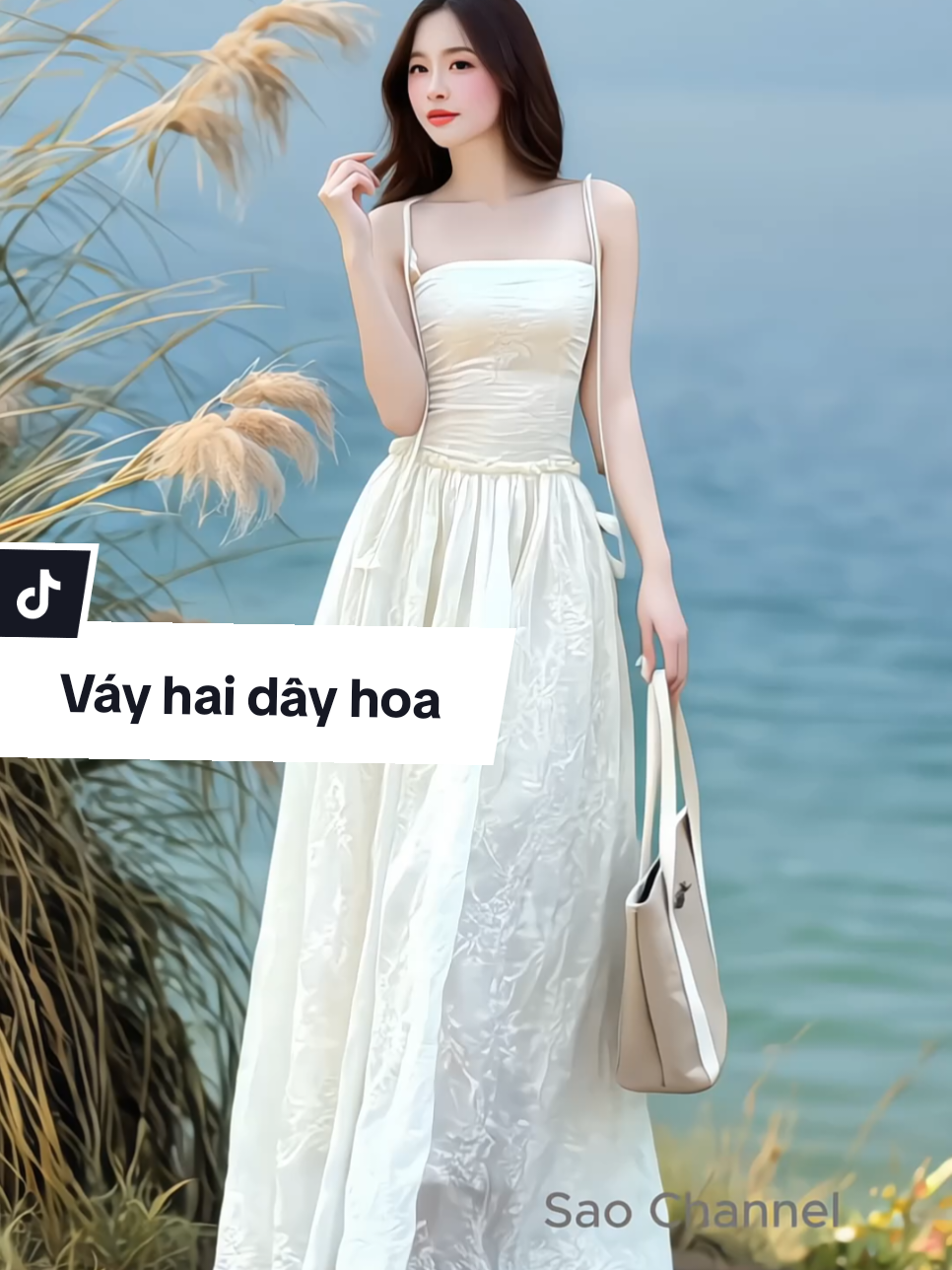 Đầm đi biển dáng dài 2 dây, bo chun lưng, chất tơ thêu hoa có lớp lót bên trong ạ. Thanh lịch, duyên dáng, sang trọng, mặc đi tiệc đi chơi đều phù hợp ạ #vaydibien #vayhaiday #vaydangdai #vayhoa #TikTokThoiTrend #thoitrangnu #xuhuong #saochannel 