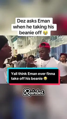 Yall think Eman ever finna take off his beanie 😭 #eman #emanrizz #fyp #dezz #dezzandpunga 