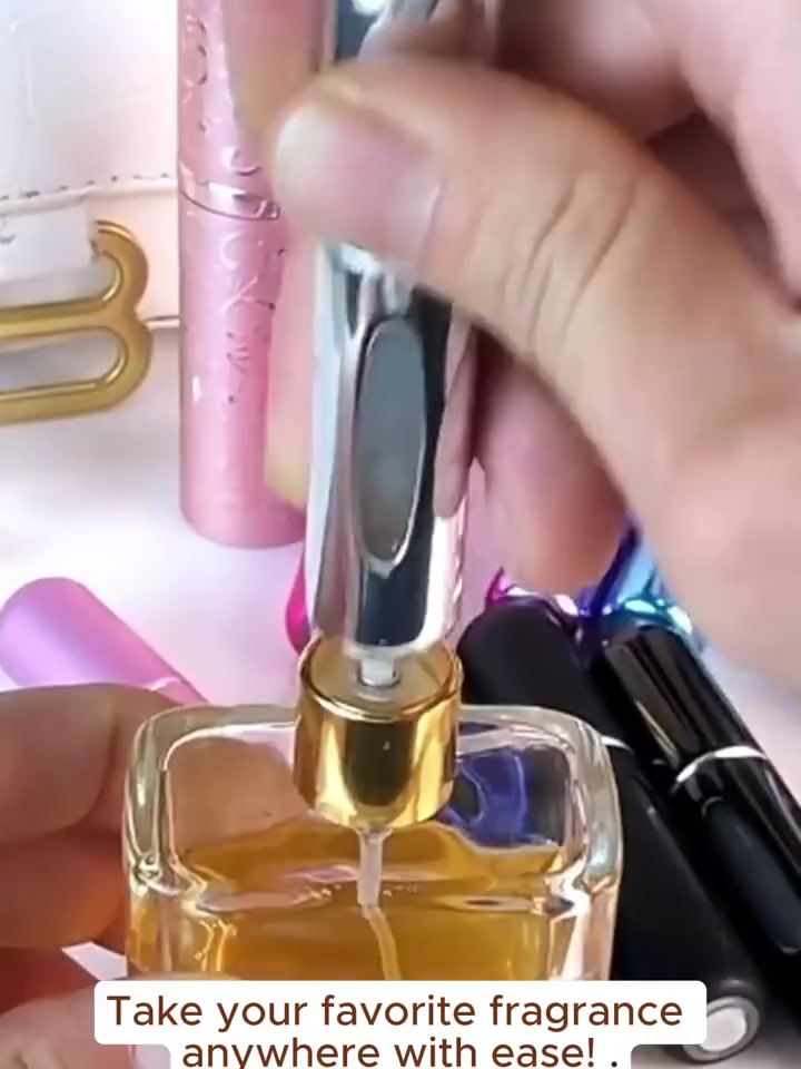 MINI PERFUME REFILLABLE SPRAY BOTTLE TRAVEL ATOMIZER 5ml Alcohol Pump Container Sprayer #miniperfume #refillablebottle #spraybottle #fyp #perfume #trend