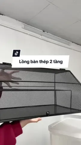 Lồng bàn thép 2 tầng tĩnh điện không gỉ, tha hồ để đồ ăn thức uống, k lo chuột bọ côn trùng ruồi muỗi