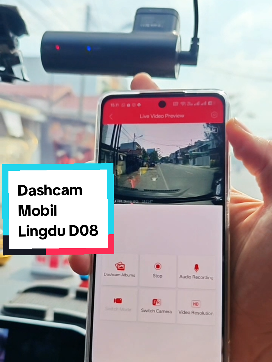 Dashcam mobil Lingdu D08. #dashcam #dashcammobil #cctvmobil #lingdud08 #aksesorisinteriormobil #foryou 
