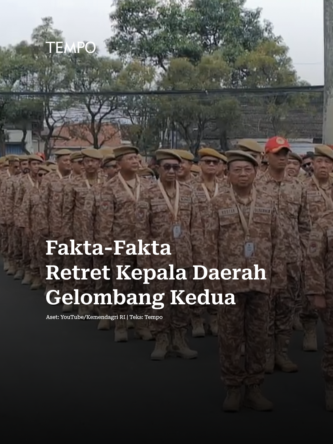 Pemerintah kembali menggelar retret kepala daerah yang berlangsung mulai 22 hingga 26 Juni 2025 di IPDN, Jatinangor, Sumedang, Jawa Barat. Apa saja fakta dari retret kepala daerah gelombang kedua ini? #retret #kepaladaerah #ipdn #jawabarat #tempodotco #tempomedia #berita #fypindonesia #fyp #tiktokberita
