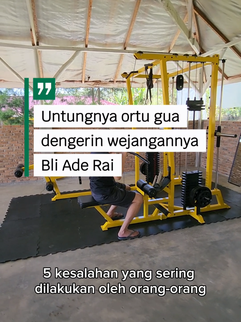 Untungnya ortu gua mulai dengerin wejangannya Bli @ade_rai . Makin tua, makin penting jaga massa otot. Izin comot soundnya ya Bli 🙏🙏 #felixzulhendriphd 