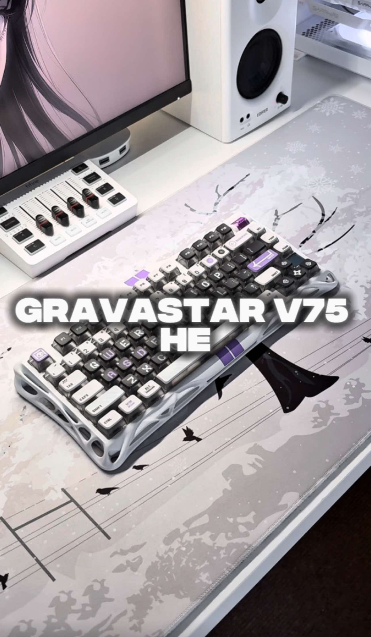 Is this the best Hall Effect Keyboard? well this is the Upcoming @GravastarTikTok V75  HE! built for precision.  Code “exo” for 15% OFF! pre orders drop june 26 https://www.gravastar.com/ #GravaStar #GravaStarV75Pro #GravaStarKeyboard #analog #analogue #analogkeyboard #keyboard #pcgaming #analoggaming #FPS #gaming #rapidtrigger #techtok #bestkeyboard #Tech #setup #fyp #fy #viral 