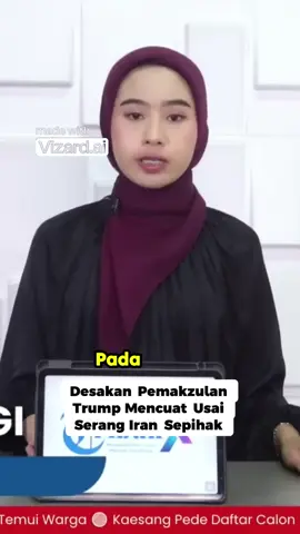 Desakan Pemakzulan Trump Mencuat Usai Serang Iran Sepihak