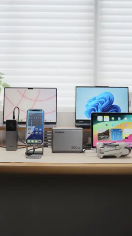 😱 You won’t believe this charger powers 6 devices at once… 💥 Meet the newest beast: Nexode 500W: 500W total output  ⚡ Up to 240W fast charging 💻📱✨ Laptops, tablets, phones — all at full speed, same time . #UGREEN #UGREENUK #UGREENNexode500W #FirstFromUGREEN #fastcharging #charger #techtok #fyp 