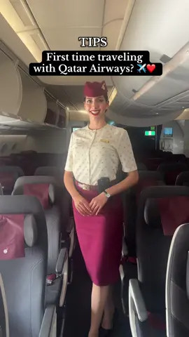 First time traveling on a plane? This are some advices for you ✈️❤️ (not all the aircrafts have the same features)  Let me know in the comments what else you would like to know ⬇️ #BurgundyDays #fyp #parati #xzyabc #cabincrew #cabincrewlife #cabincrewlifestyle #cabincrewlife✈️ #qatarairways #flightattendant  #qatarairwayscrew #qatarairwayscabincrew 