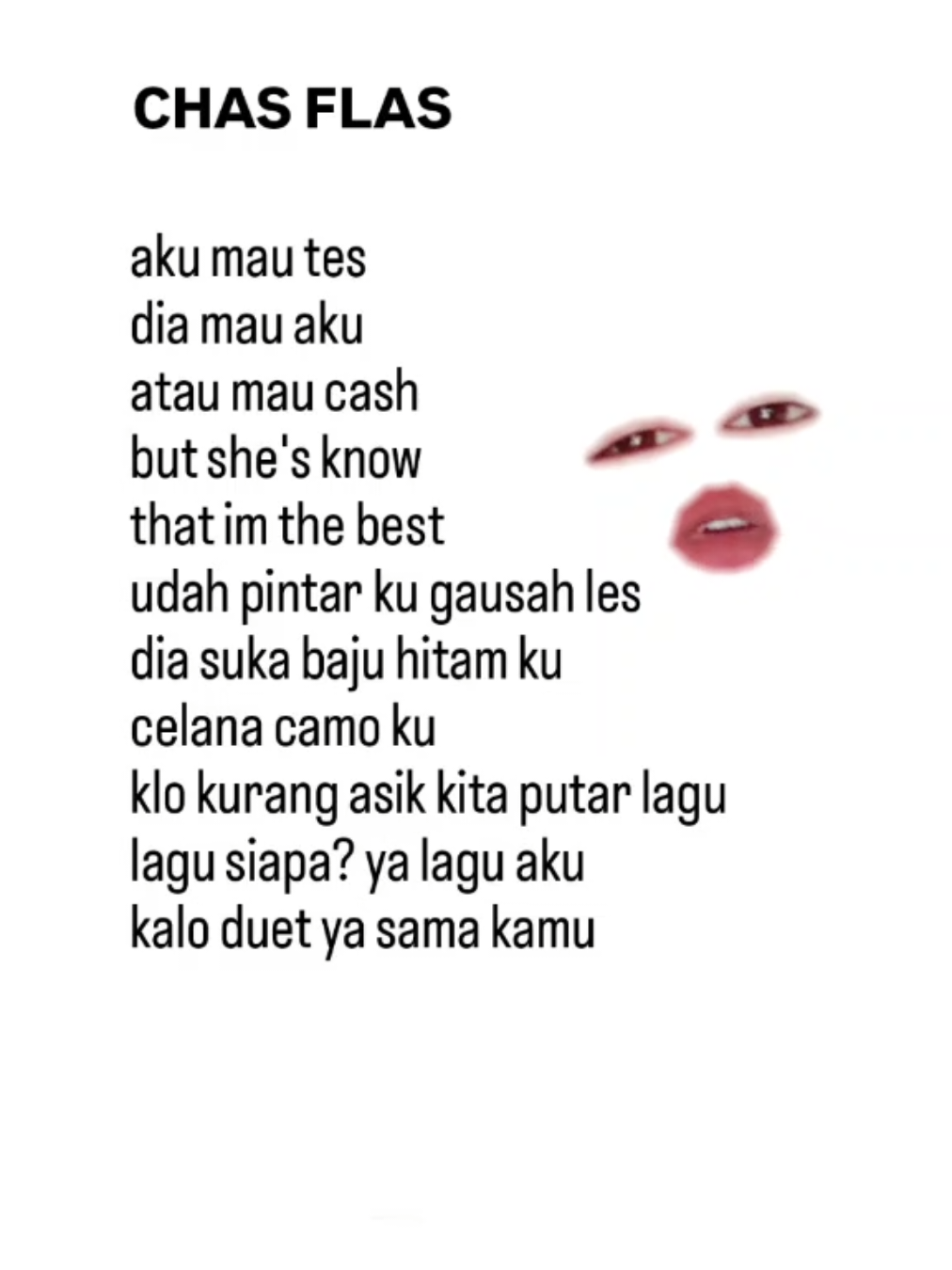 CHAS FLAS #fyp #foryoupage #chasflas #lyrics #trend #viral #chas #flas #lirik 