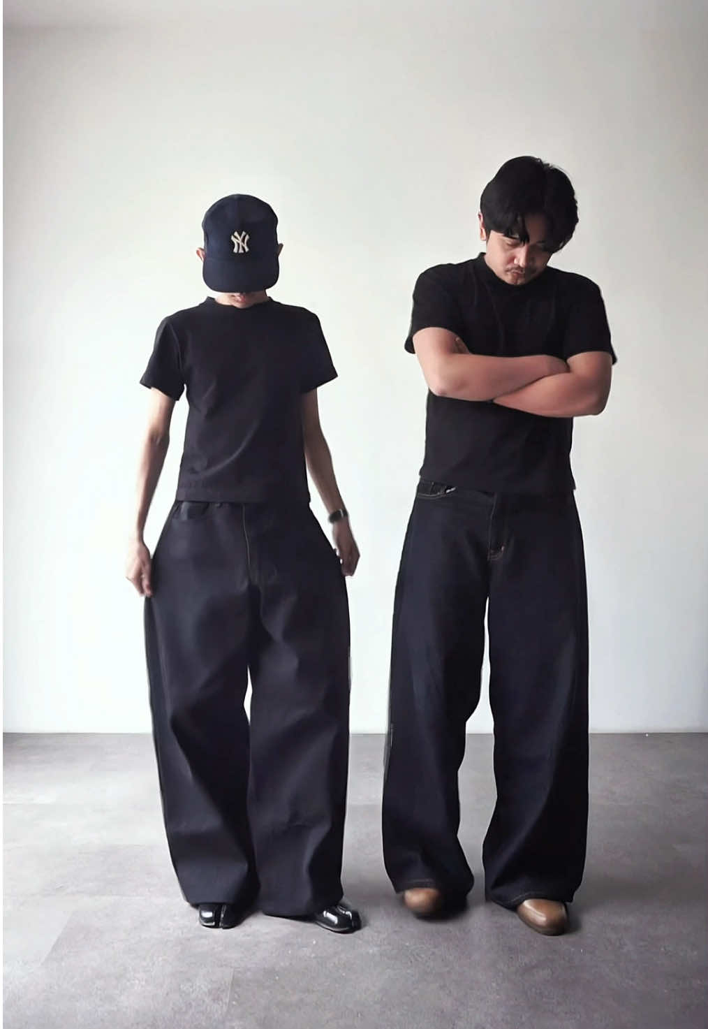 'Forma' Series in one frame, Black Cotton Sanforized Denim & Raw Denim Dusky Indigo!  Lesgoo choose your style 🫵🏻😎 #moneyalteressentials #FYP #fitcheck 