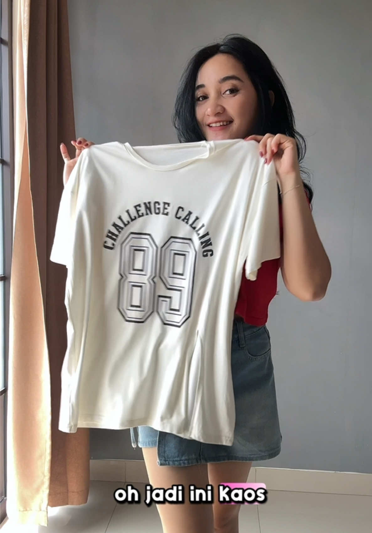 Kaos oversize bahan spandek rayon melar bs sampe LD 135 cm 😍