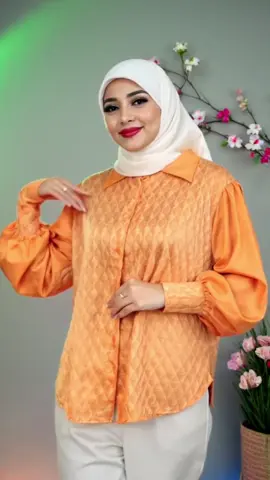JANNA Mono Blouse /Blouse Printed / Atasan Wanita Baju Silk Muslim Motif Lengan Balon Panjang Nyaman Mewah #kemejablouse #blousecantik 