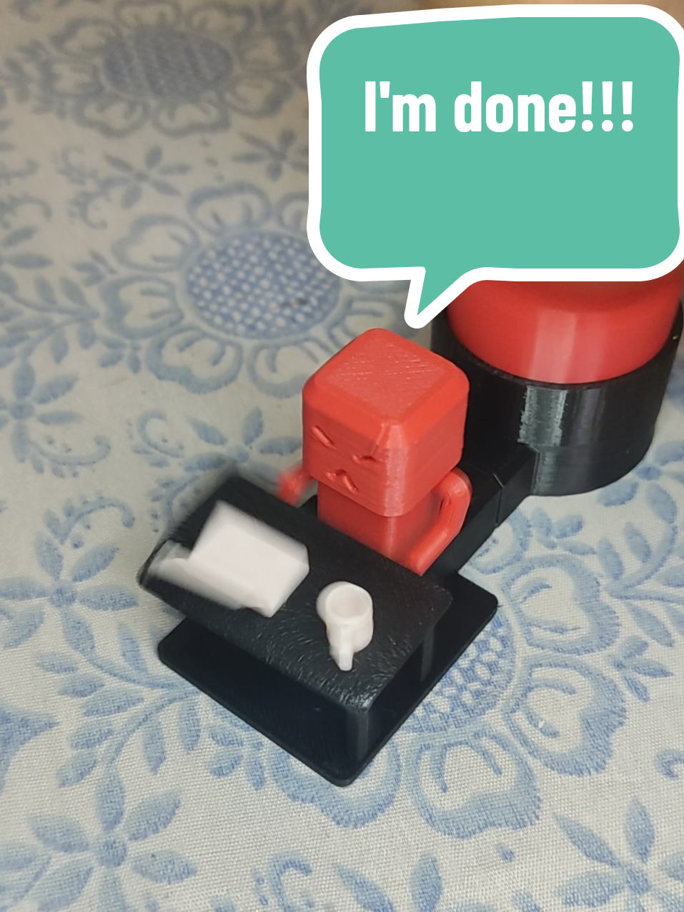 3D Printed Angry Man  ---------------------------------------- #3d #angry #done #enough 