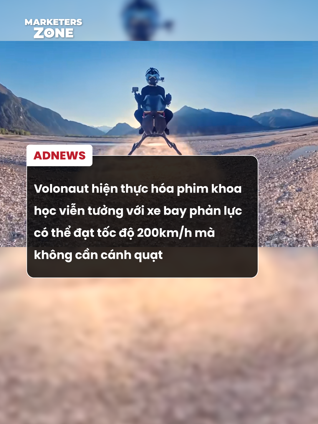 Vừa qua, Startup Volonaut đến từ Ba Lan đã gây chú ý toàn cầu khi trình làng mẫu xe bay cá nhân Airbike.  Khác với các thiết kế xe bay dựa vào cánh quạt điện hoặc rotor như drone, Airbike được trang bị 4 động cơ phản lực microturbine, cho phép đẩy trực tiếp bằng khí nén tốc độ cao. Điều này giúp xe tăng tốc nhanh, bay ổn định, thậm chí có đạt tốc độ lên đến 200 km/h mà không cần hệ thống cánh lớn cồng kềnh. #marketing #advertising #marketerszone #trending #viral #xuhuong