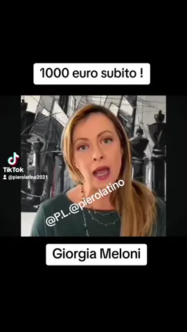 Grazie Giorgia Meloni...😅😅 #milleeurosubito #ironia #satira #satirapolitica #meloni #giorgiameloni #governomeloni #ironiaa #memes #ironiaaa #divertimento #videotiktok #videoviral #promesse #cetto #cettolaqualunque #pierolatino #pierolatinotiktok 