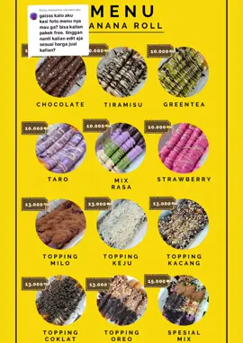 Membalas @chomelcake menunya yoo, sapa tau butuh inspirasi #bananaroll #glaze #collins 