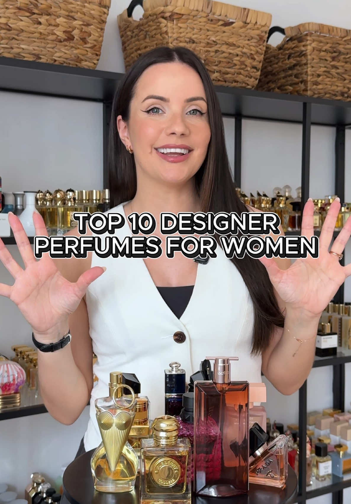 𝐓𝐎𝐏 𝟏𝟎 𝐃𝐄𝐒𝐈𝐆𝐍𝐄𝐑 𝐏𝐄𝐑𝐅𝐔𝐌𝐄𝐒 These are my top 10 designer perfumes for women. Please just note that this is my personal opinion and I am not saying these are going to be for everyone. I love all 10 of these! Prada - Paradoxe Lancôme - Idole Power Burberry - Goddess  Jean Paul Gaultier - Divine  Narciso Rodriguez - Musc Nude Chloe - Nomade  Valentino - Born in Roma Extradose YSL - Libre le Parfum Dior - Addict EDP Mugler - Alien Extraintense I’d love to know your top 10 designer fragrances! #fragrance #perfumetiktok #perfumecollection #nichefragrance #bestperfume #luxuryperfume #perfumes #perfumes #thisorthat #designerperfume 