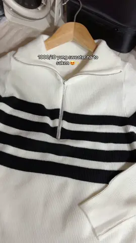 Colorblock Striped Zipper Sweater: Autumn Korean Style Slim Fit Knitwear ❤️😍 #sweater #trending #fyp #fypシ #foryou #foryoupage 