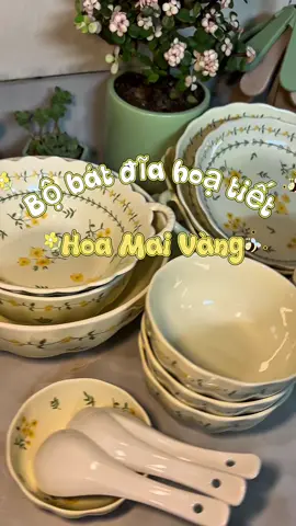Bộ bát đĩa hoa mai vàng – nhẹ nhàng, tinh tế, mang nét duyên dáng rất riêng của căn bếp. Dùng được cả trong mâm cơm thường ngày lẫn mâm cỗ đãi khách 😍 #ananfamily #BátĐĩaHoaMaiVang #ĐồBếpXinhXắn #bobatdiacaocap   #ĐồGiaDụngĐẹp #ChốtĐơnTạiNhà #DecorBếp