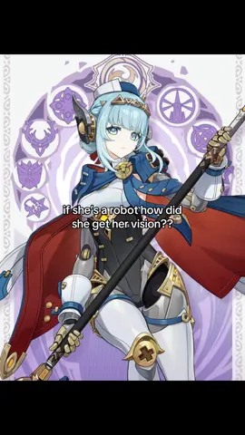 and she has a question mark next to her vision on X || edit: I’m not hating on her in any way I was just curious 😭😭 and Yes some non humans in Genshin have visions but Ineffa is a robot without true emotions or ambition her situation is quite different #ineffa #genshin #GenshinImpact #nodkrai #hoyoverse #vision #fyp #foryou #yuusfan  