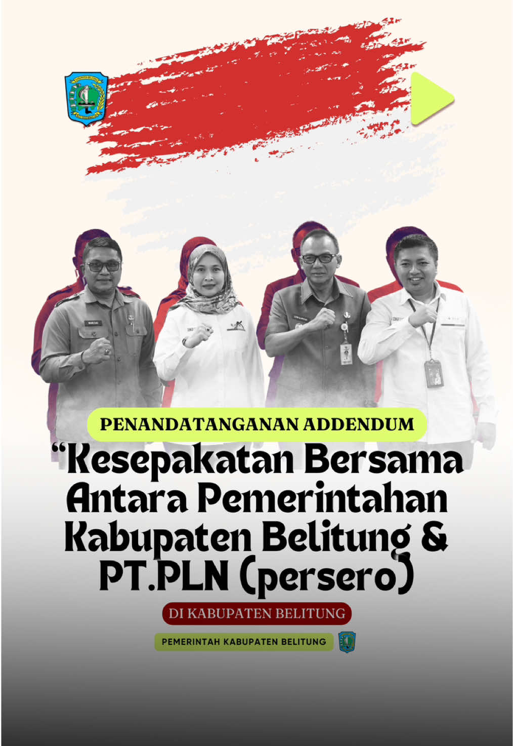 Melalui Penandatanganan Kesepakatan Bersama antara PT. Perusahaan Listrik Negara (Persero) dengan Pemerintah Kabupaten Belitung, ini adalah bentuk kesepakan dan sebagai sinergi nyata yang harus dapat dijalin secara baik, untuk itu mari kita dukung bersama. PT.PLN bukan hanya baru kali ini saja bersinergi dengan Pemerintah Daerah, tentunya sinergitas ini sudah lama ada dan telah terjalin yang tujuannya adalah demi kemajuan kelistrikan di daerah. Kesepakatan ini bukan hanya dalam bentuk dokumen adminisyratif semata saja, tentunya ini adalah dalam mewujudkan bagaimana penyaluran dan pemanfaatan energi secara bersih dan berkelanjutan. Listrik adalah nyawa di semua sektor yang ada seperti sektor pendidikan, sektor ekonomi dan yang utama yang menjadi sasaran pengembangan daerah kita yaitu sektor pariwisata, yang saat ini gencar kita lakukka , kerja sama ini adalah guna bangun Kabupaten Belitung lebih maju dan lebih baik. Inisiatif PT.PLN ini kiranya dapat mensupport dalam penyaluran kelistrikan hingga daerah terpencil yang ada di belitung dan kiranya ini kedepannya dapat berjalan dengan baik dan sesuai harapan kita. #pln #persero #belitung #pemkabbelitung