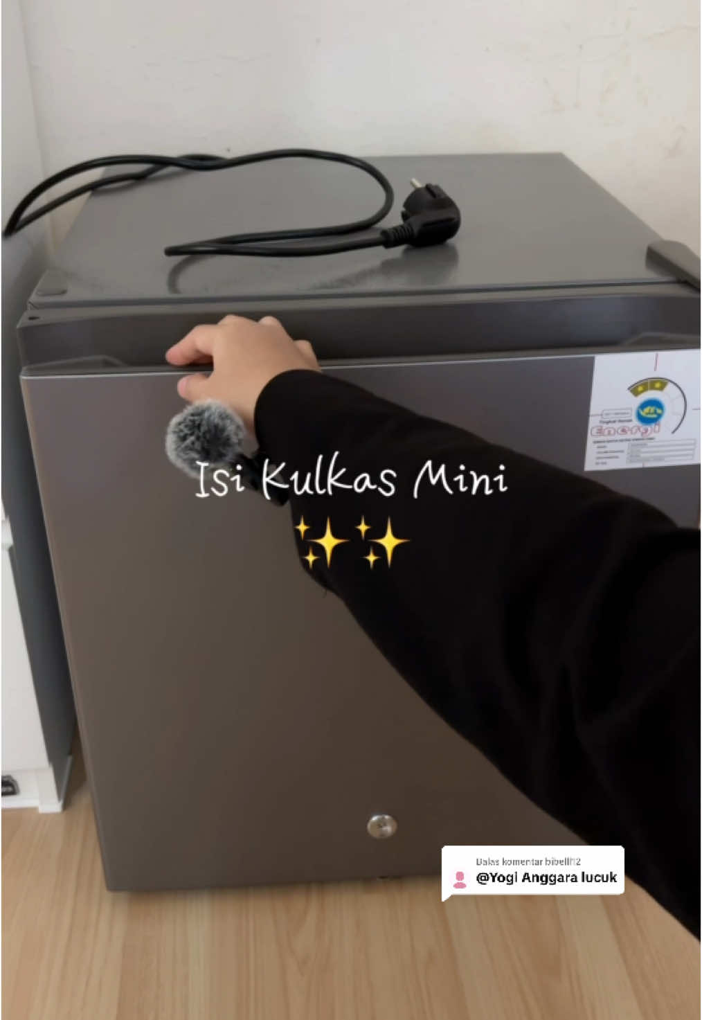 Membalas @bibelll12  Isi Kulkas Mini Checkkk😍😍 #kulkas #kulkasmini #kulkashisense #hisense #kulkashisense #freezer 