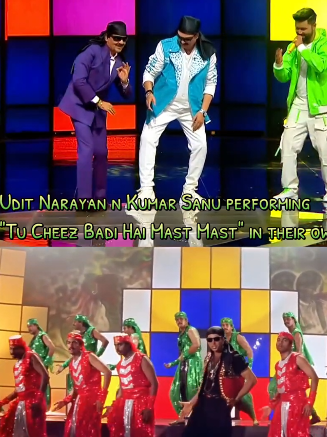 #uditnarayan #kumarsanu on stage Tu Cheez Badi Hai Mast Mast #bollywoodmusic #akshaykumar 
