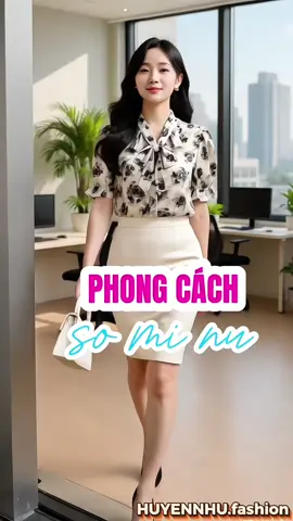 Sơ mi hoa hoạ tiết - Áo sơ mi công sở nữ #xuhuong #sominu #somi #somicongsonu #somikieu #thoitrangnu #huyennhufashion 