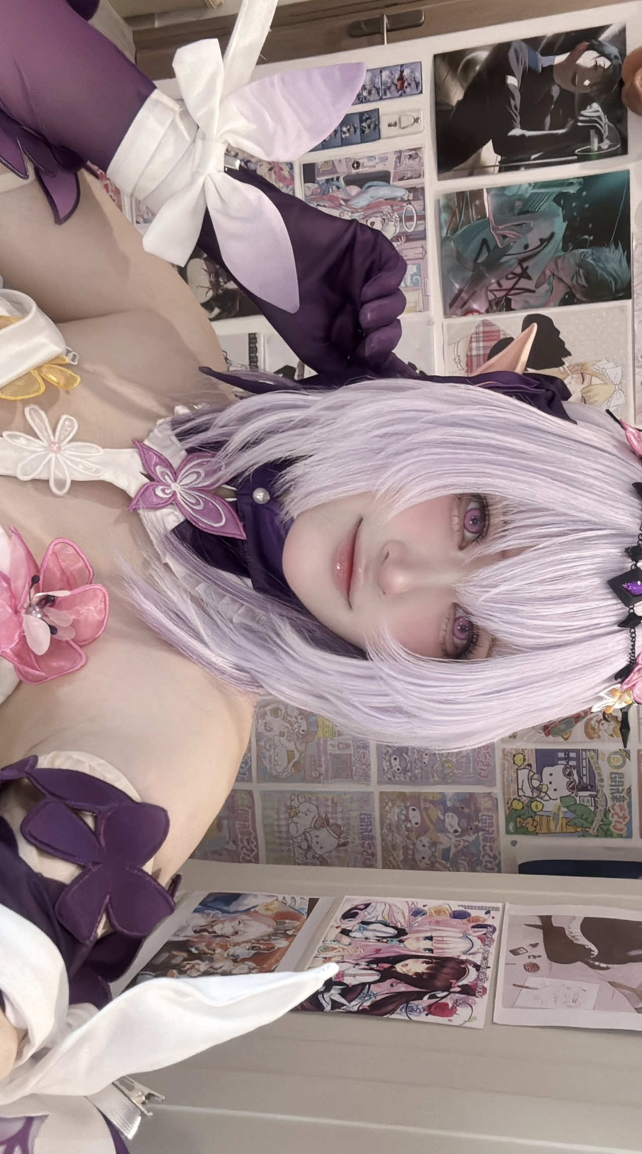 my angel 🤍🦋 // #hsr #HonkaiStarRail #castoricecosplay #cosplaygirl #cosplay #anaxagoras #phainon #aglaea #mydei #castorice 