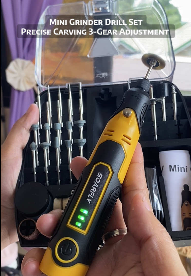 Mini Grinder Drill Set Precise Carving 3-Gear Adjustment #minigrinder #grinderdrillset 