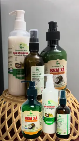 Combo dầu gội xả dầu dừa Coconut Comestic Bến Tre #daugoixadaudua #daugoixacocconut #daugoixathaoduoc 