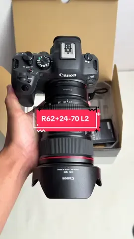 Canon R62 5k shot fullbox đẹp  Ngàm hãng canon + len 24-70 2.8 L2 đẹp , combo tốt cho ae làm nghề #canon #maidinh #chandung #Lensxịn 