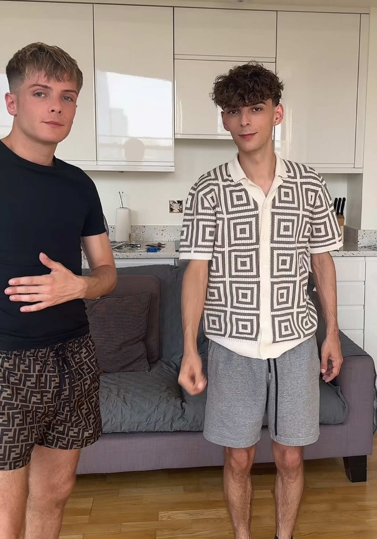 Time to scrub up.. how’d we do?🤭😝. #callumandcole 