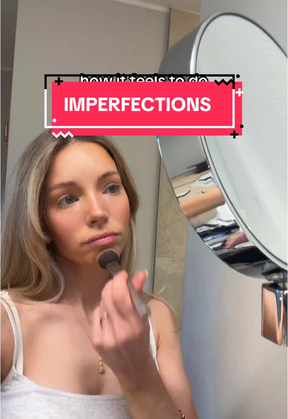 no bc PLEASE explain why these hotel mirrors can find an imperfection on a part of me i didn’t even know existed #makeup #makeuphacks #imperfect #imperfection #clearskin #perfectmakeup 