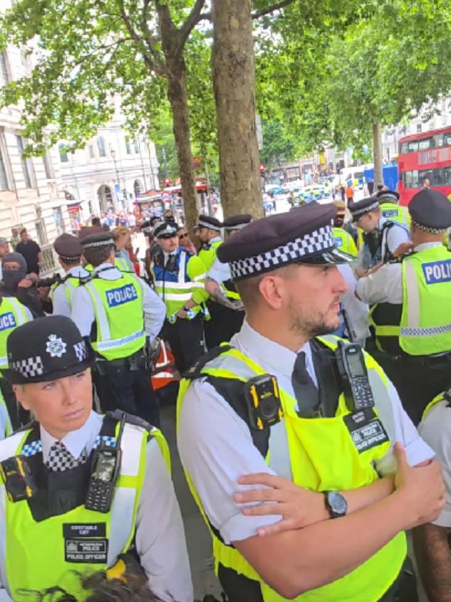 over almost thousand police officers arrest pro palestine action group in london  #londonprotest #newsuk #uknews #zonjy 