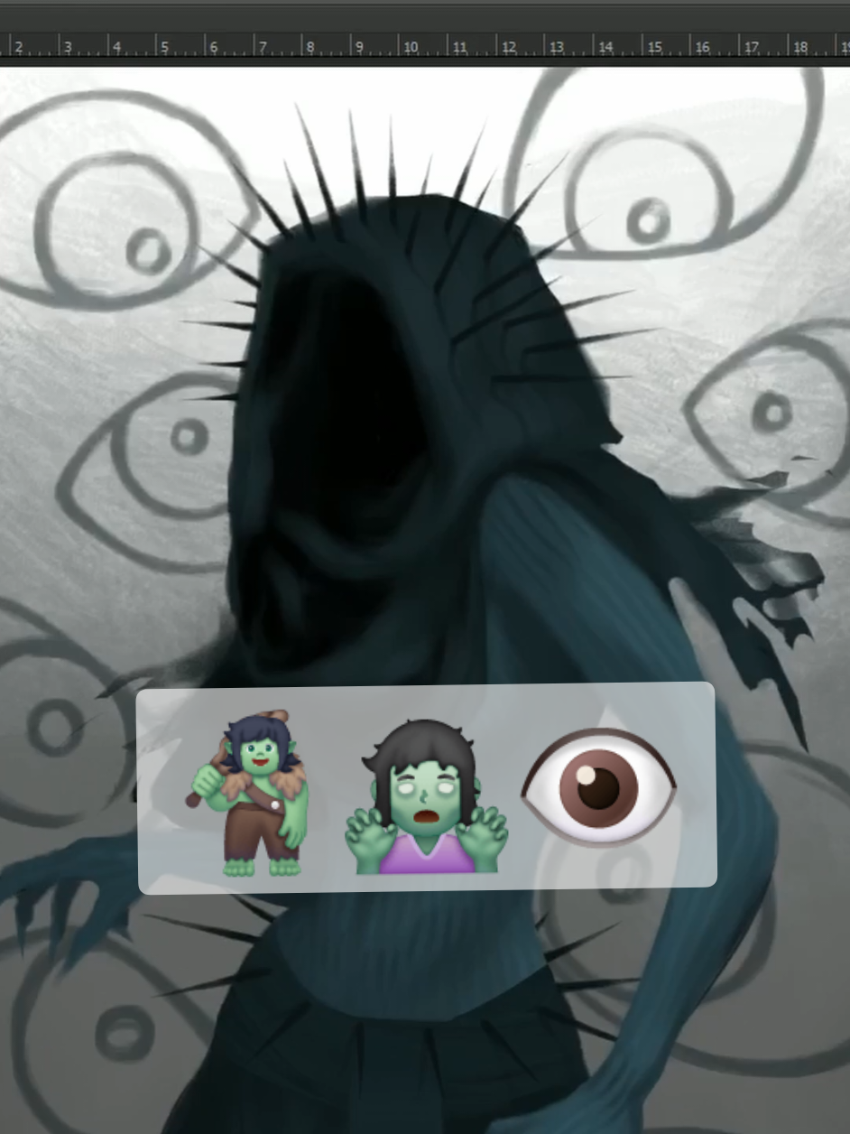 i have no shame when ti comes to 💵💵💵 go look at the finished piece on my ig - @clovvn.studio  #illustration #foryou #foryoupage #digital #digitalartist #illustrator #artwork #art #eldritch #scary #eyes 