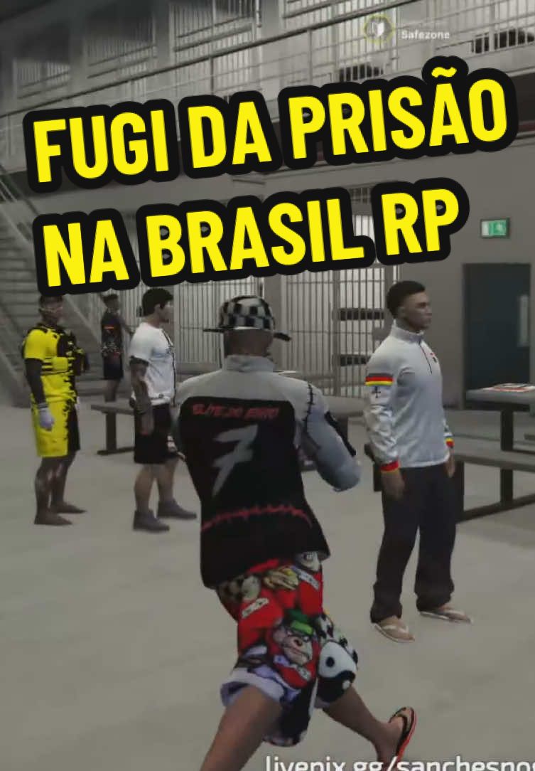 ESCAPEI DA PRISÃO | BRASIL RP #tiktoklive #livehighlights #rp #brasilrp #gtav #fivem #roleplay #prisao #fuga 