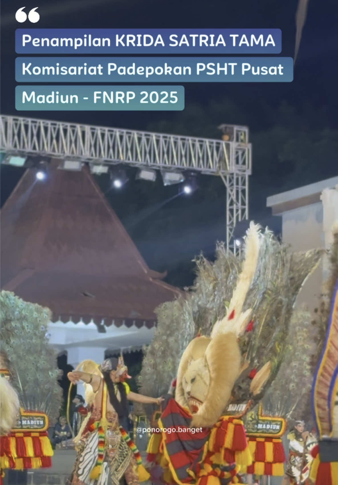 Penampilan krida satria tama Komisariat padepokan PSHT pusat Madiun - FNRP 2025 @REYOG KRIDA SATRIA TAMA  #grebegsuroponorogo #grebegsuro2025 #grebegsuro 