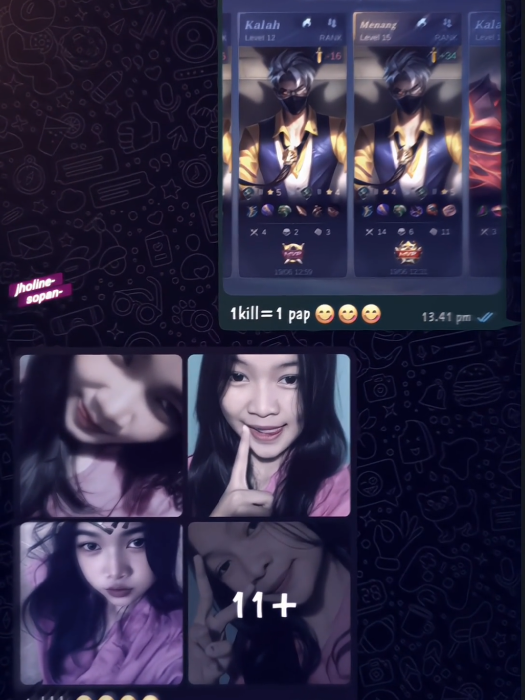 1 kill 1 pap  trend awal season🗿 #jholineprst #presetalightmotion #trendjj #mlbb 