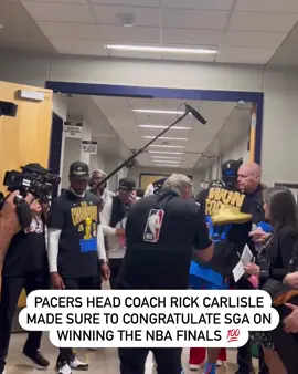 Pacers head coach #RickCarlisle made sure to congratulate #SGA on winning the NBA Finals and Finals MVP 👏 (via joe_sway10/IG) #nbafinals 