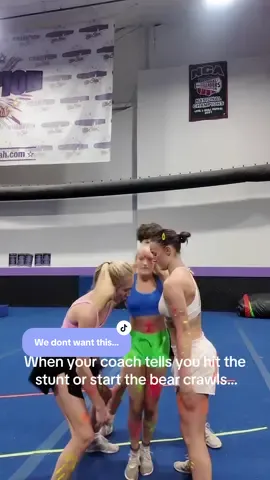 What do you think the worst cheer punishment is?😂 Bear crawls are alway a favorite.😉 #cheer #cheerleading #cheergym #allstarcheer #tumbling #cheerleaders #stunting #cheercoach #cheercomp #summit #cheerteam #cheerpractice #cheermom #cheertiktok #cheerworlds #cheerlife 