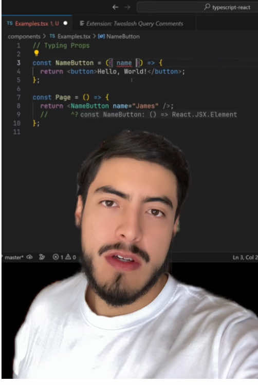 Cómo se le asignan tipos a las propiedades de un componente de React? #react #typescript #programacion #frontend #greenscreen 