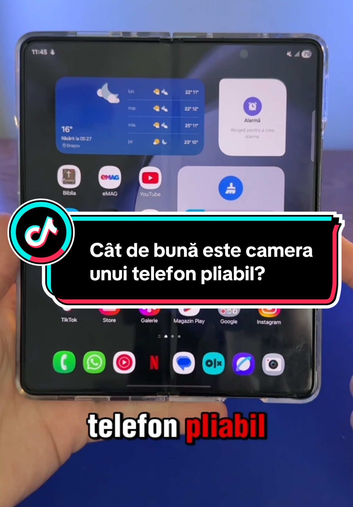 Cât de bună este camera unui telefon pliabil? #samsung #galaxyzfold5 #camera #techtok #invatapetiktok #tech #technology #recenziitech 